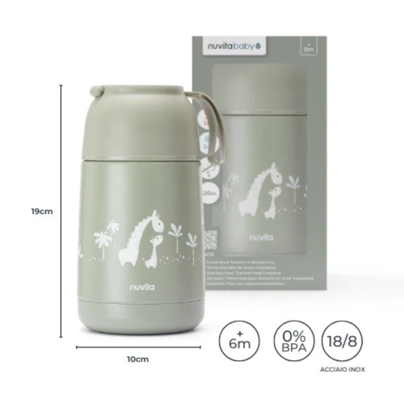 Termos din otel inoxidabil Nuvita Sage Green 620 ml - 2 | YEO