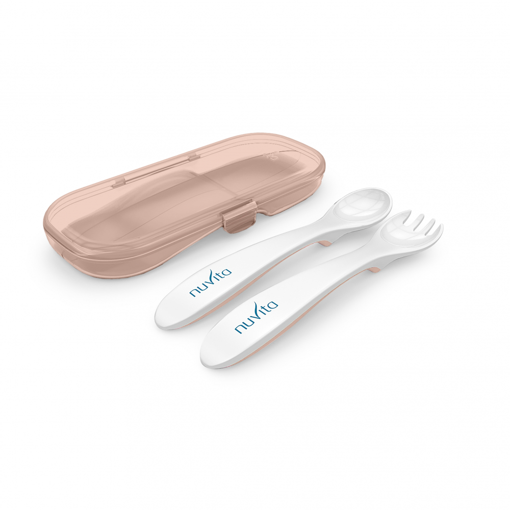 Tacamuri de calatorie in cutie Nuvita Easy Eating English Rose - 1 | YEO