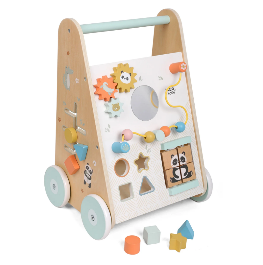 Antemergator Saro Baby din lemn FSC cu activitati - 5