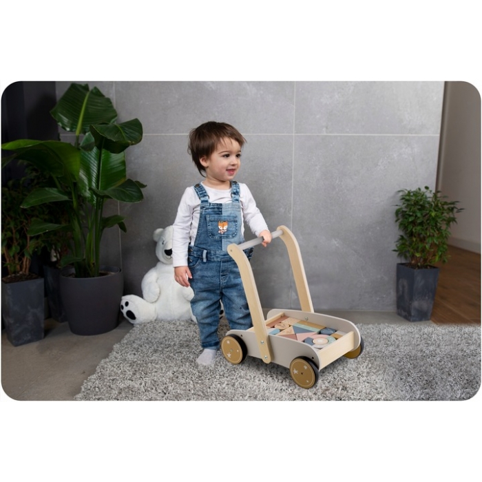 Antemergator din lemn cu blocuri din lemn incluse 26.5 x 40 x 41 cm Nukido NK-856
