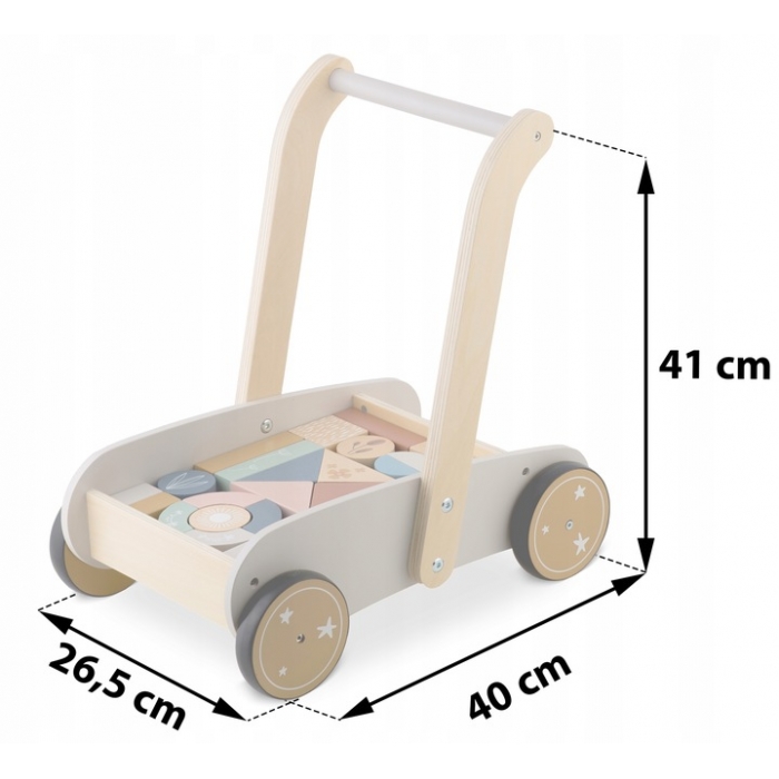 Antemergator din lemn cu blocuri din lemn incluse 26.5 x 40 x 41 cm Nukido NK-856 - 6