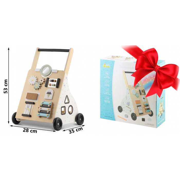 Antemergator din lemn cu diverse activitati 28 x 35 x 53 cm Ricokids RK-875 - 7