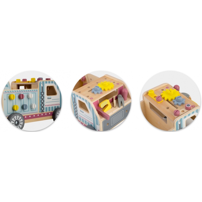 Antemergator din lemn tip atelier si diverse activitati 40 x 28 x 43 cm Ricokids RK-874 - 4