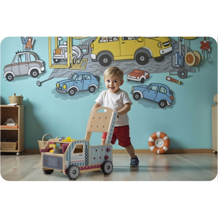 Antemergator din lemn tip atelier si diverse activitati 40 x 28 x 43 cm Ricokids RK-874 - 5