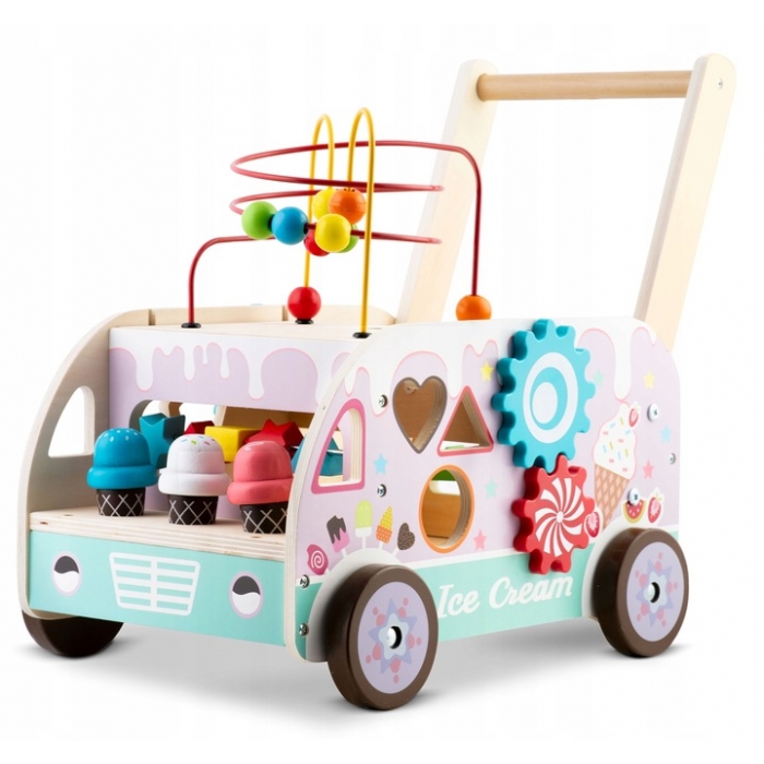 Antemergator din lemn tip magazin cu inghetata si diverse activitati 48 x 27.5 x 40.5 cm Ricokids RK-873