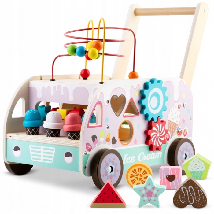 Antemergator din lemn tip magazin cu inghetata si diverse activitati 48 x 27.5 x 40.5 cm Ricokids RK-873 - 6