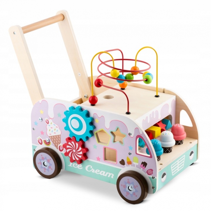 Antemergator din lemn tip magazin cu inghetata si diverse activitati 48 x 27.5 x 40.5 cm Ricokids RK-873 - 1