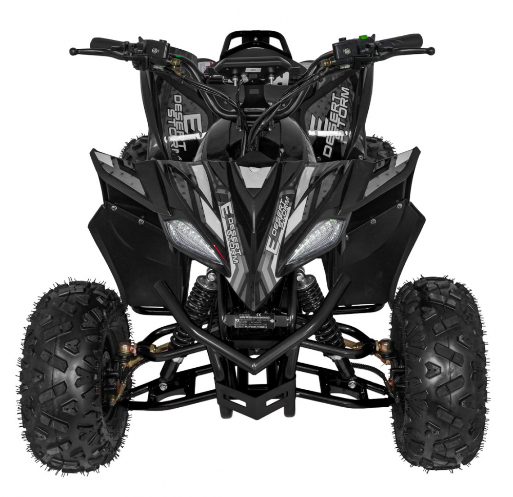 ATV electric pentru copii Desert Storm Black, Motor 800W, baterie 48V20Ah, panoul de bord iluminat cu afisaj viteza, kilometraj si incarcare, pornire la cheie, cu marsarier, cutie de viteze automata, pana la 40 kmh - 1