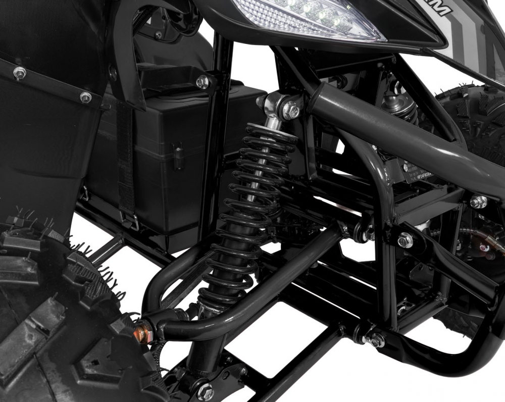 ATV electric pentru copii Desert Storm Black, Motor 800W, baterie 48V20Ah, panoul de bord iluminat cu afisaj viteza, kilometraj si incarcare, pornire la cheie, cu marsarier, cutie de viteze automata, pana la 40 kmh - 12