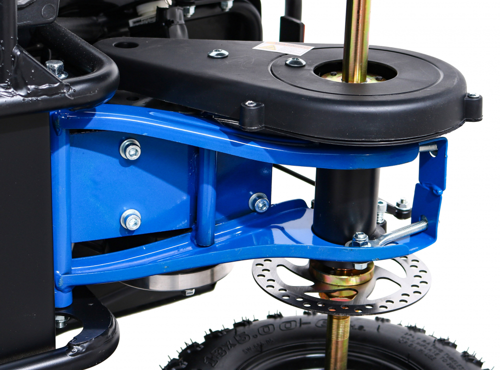 Atv electric pentru copii Hiperfect Blue, cu motor 1000W, baterie de 48V12Ah, viteza 35 kmh, cadrul din metal armat, echipat cu roti pneumatice, suspensii, faruri LED frontale, claxon integrat, pornire cu cheie - 2