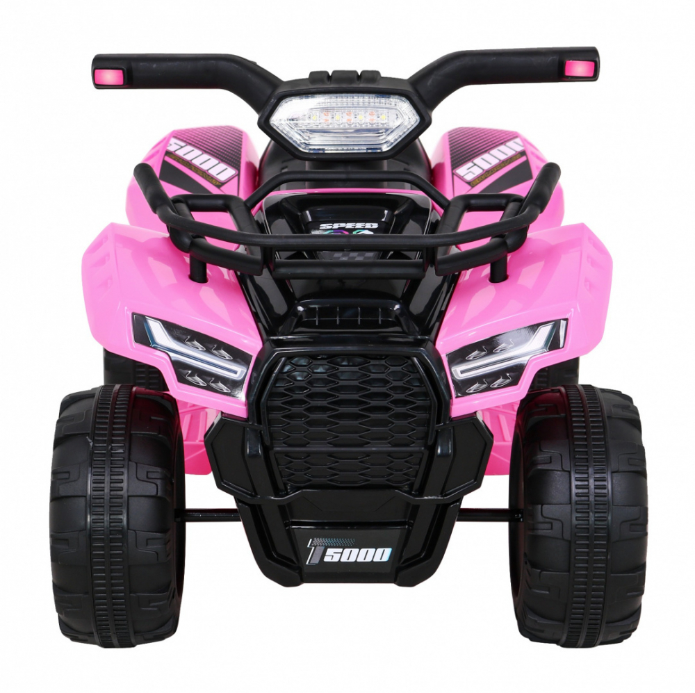 Atv electric pentru copii Storm Pink, constructie robusta cu motor de 25W, baterie fiabila de 6V4.5Ah, lumini frontale LED, cu panou audio, melodii preincarcate si port USB - 6