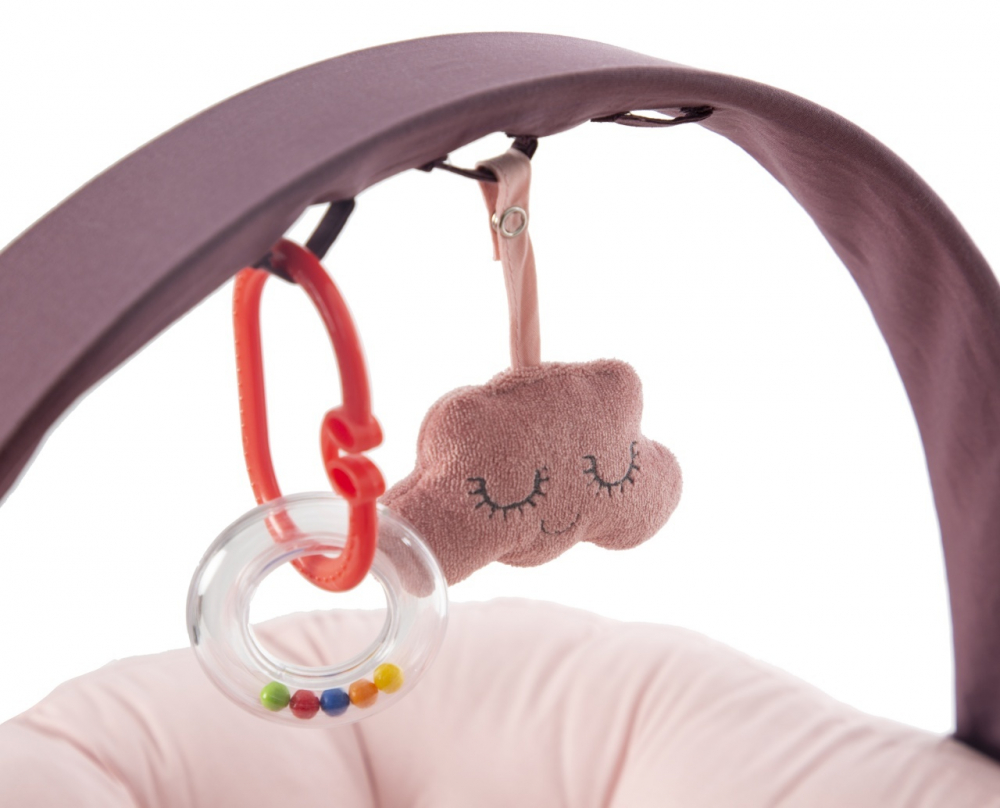 Babynest cu bara de jucarii BabyJem Somon - 3
