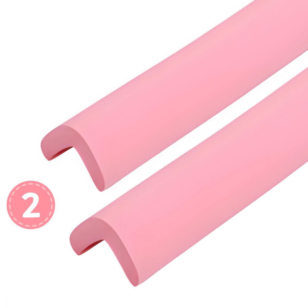 Set 2 benzi protectie muchii si margini Car Boy Safety din spuma roz pastel 24x900x22x6 mm - 2 | YEO
