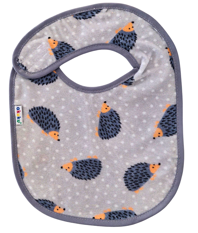 Baveta impermeabila din bumbac cu inchidere velcro  23x20cm Akuku Arici