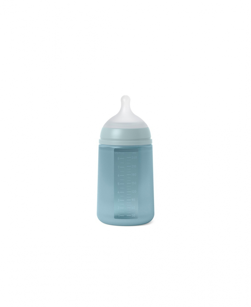 Biberon din silicon, 240ml, Colour Essence SX Pro debit mediu, albastru - 2 | YEO