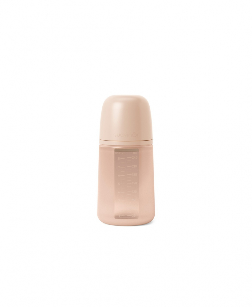 Biberon din silicon, 240ml, Colour Essence SX Pro debit mediu, nude