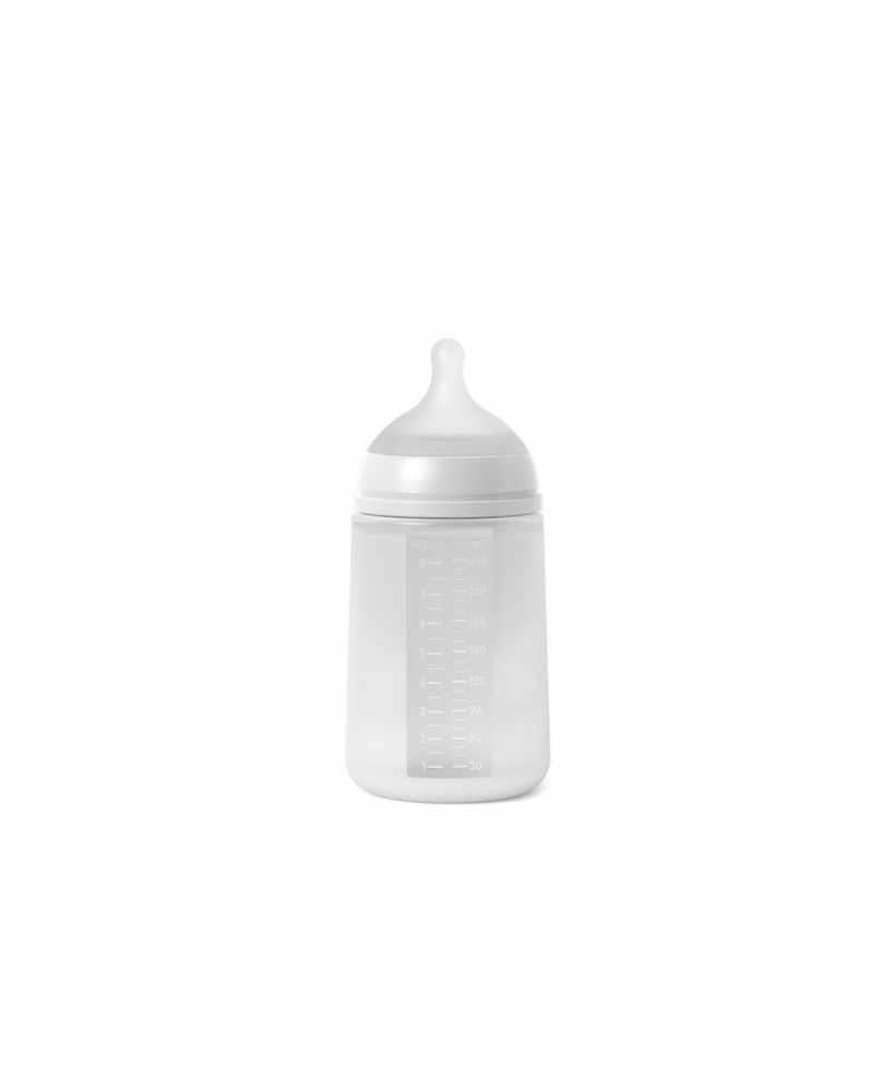 Biberon din silicon, 240ml, Colour Essence SX Pro debit mediu, transparent