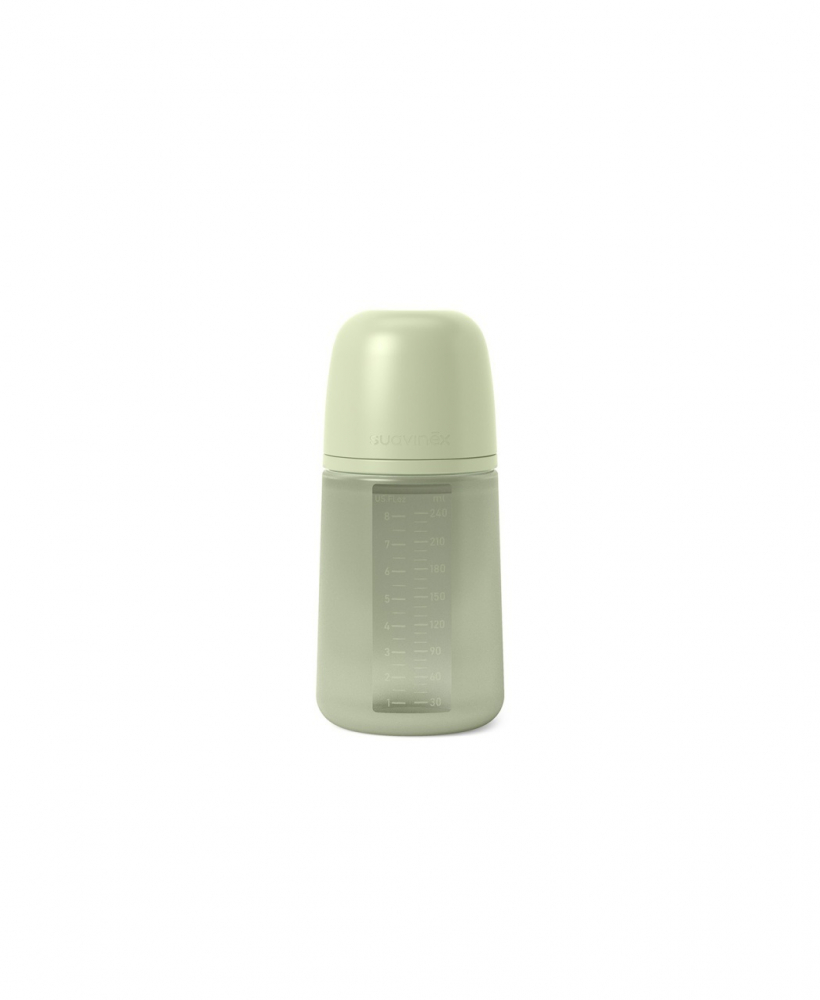 Biberon din silicon, 240ml, Colour Essence SX Pro debit mediu, verde - 3 | YEO