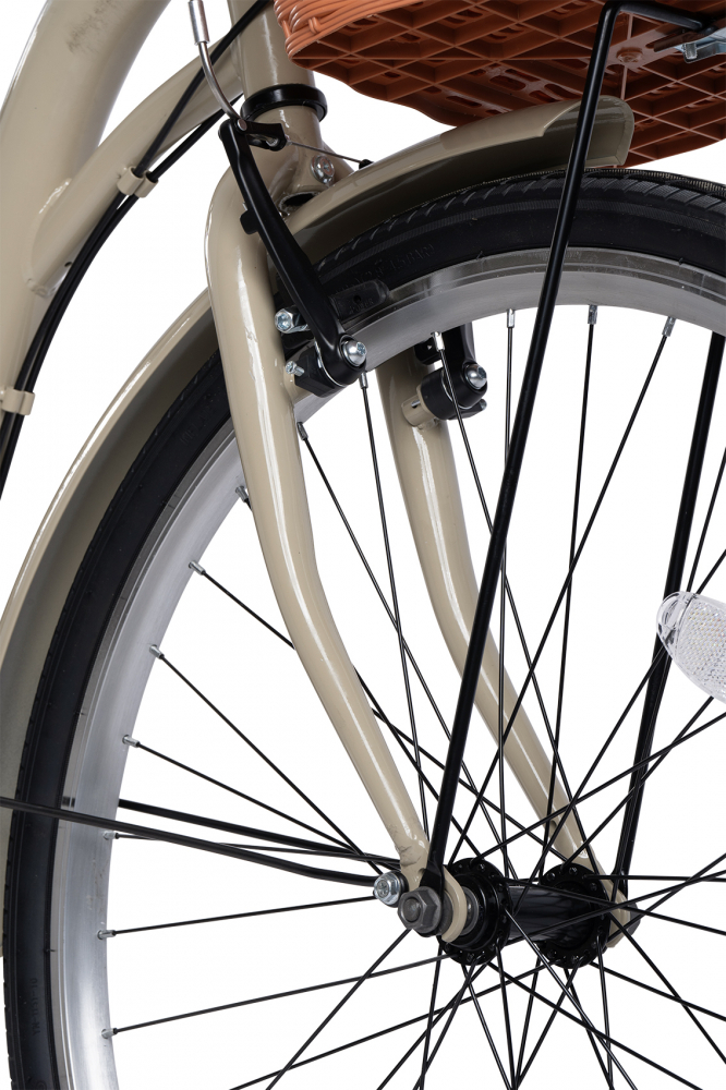 Bicicleta City Carpat C26263A BejNegru, roti 26 inch, 7 viteze, inaltime utilizator 150-165 cm, greutate suportata 120 kg - 1 | YEO
