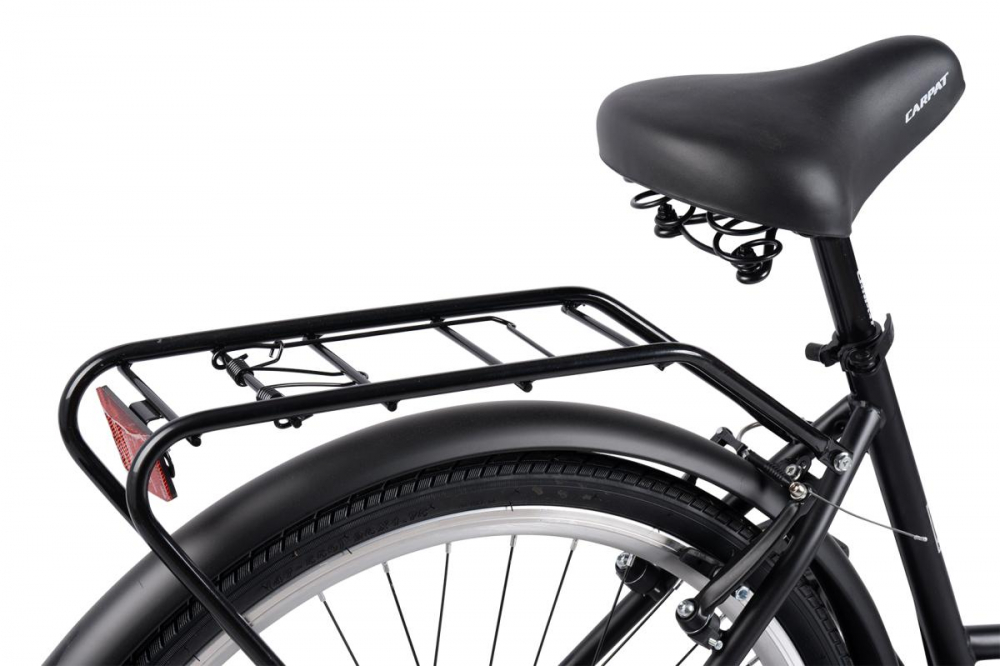 Bicicleta City Carpat C26263A NegruAlb, roti 26 inch, 7 viteze, inaltime utilizator 150-165 cm, greutate suportata 120 kg - 8