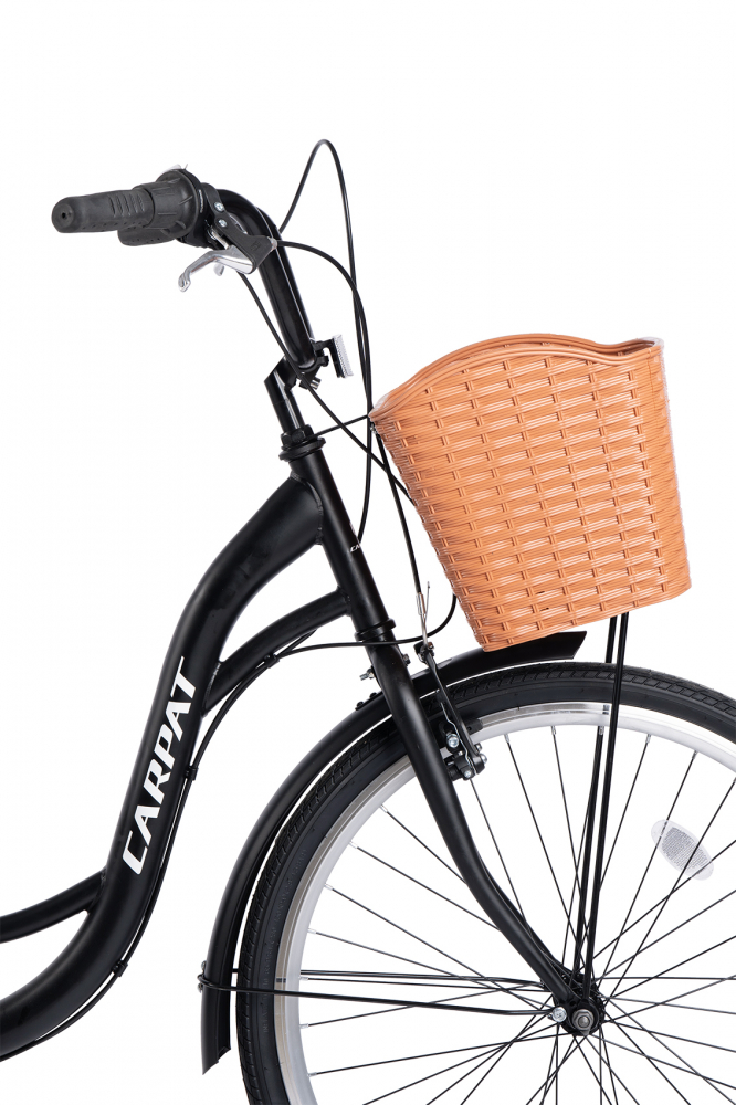 Bicicleta City Carpat C26263A NegruAlb, roti 26 inch, 7 viteze, inaltime utilizator 150-165 cm, greutate suportata 120 kg - 9