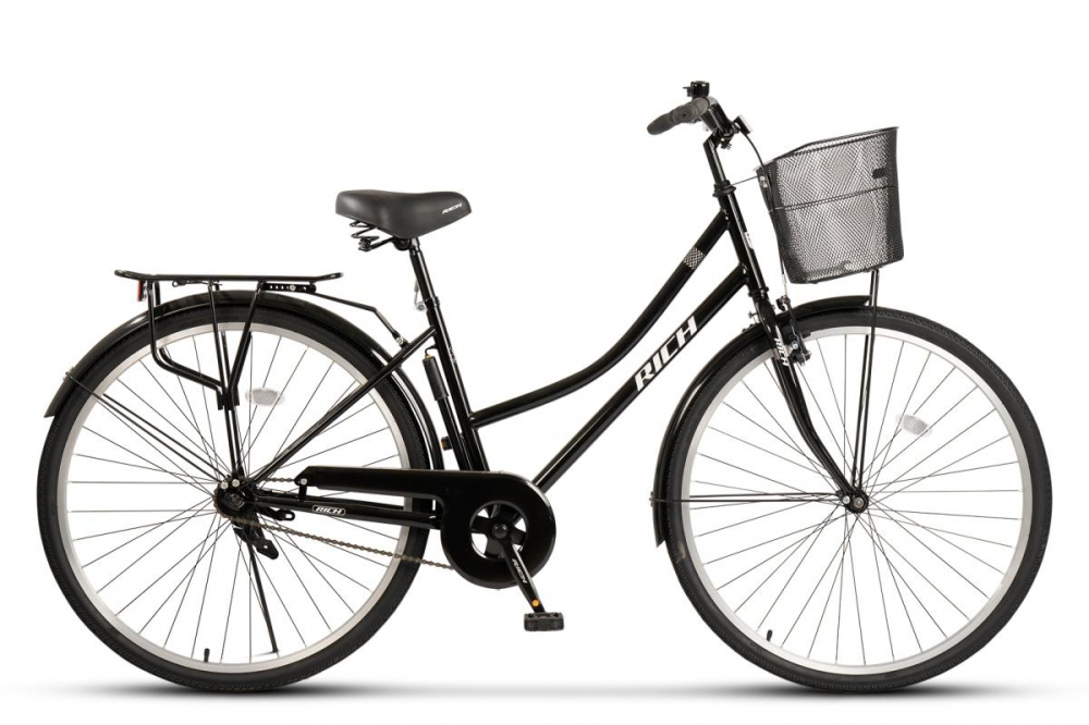 Bicicleta City Rich Dunarea R2892A NegruAlb, roti 28 inch, inaltime utilizator 165-195 cm, greutate suportata 120 kg