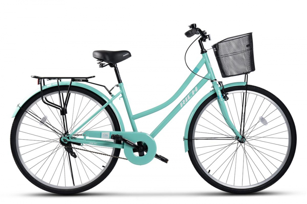 Bicicleta City Rich Dunarea R2892A Turcoaz, roti 28 inch, inaltime utilizator 165-195 cm, greutate suportata 120 kg