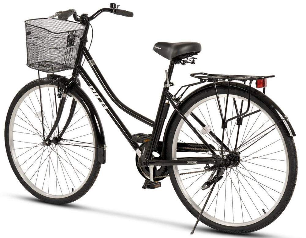 Bicicleta City Rich Dunarea R2892A NegruAlb, roti 28 inch, inaltime utilizator 165-195 cm, greutate suportata 120 kg - 1 | YEO