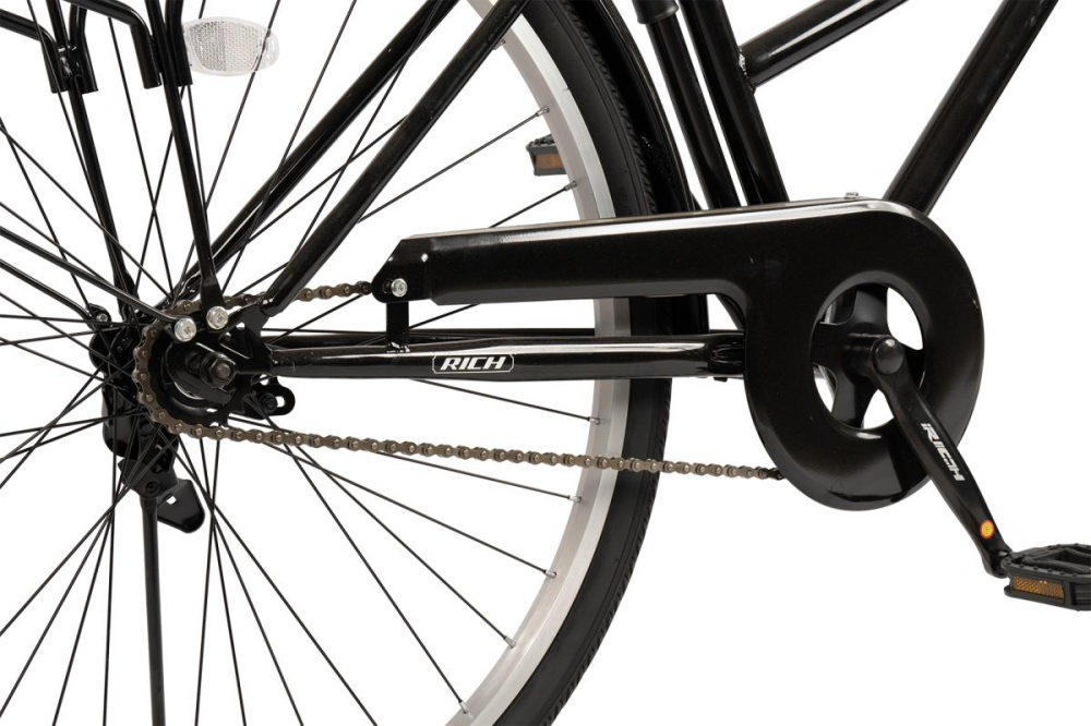 Bicicleta City Rich Dunarea R2892A NegruAlb, roti 28 inch, inaltime utilizator 165-195 cm, greutate suportata 120 kg - 5