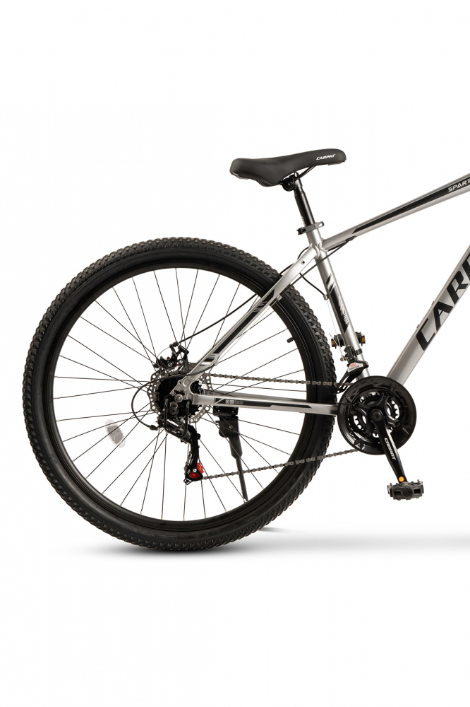 Bicicleta MTB Carpat Spartan C2999G GriNegru, roti 29 inch, cadru aluminiu, 21 viteze, echipare Shimano, frane disc mecanice, manete rotative - 3