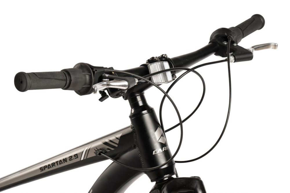 Bicicleta MTB Carpat Spartan C2999G NegruGri, roti 29 inch, cadru aluminiu, 21 viteze, echipare Shimano, frane disc mecanice, manete rotative - 1 | YEO