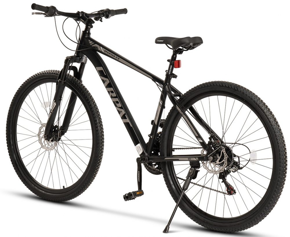Bicicleta MTB Carpat Spartan C2999G NegruGri, roti 29 inch, cadru aluminiu, 21 viteze, echipare Shimano, frane disc mecanice, manete rotative - 2