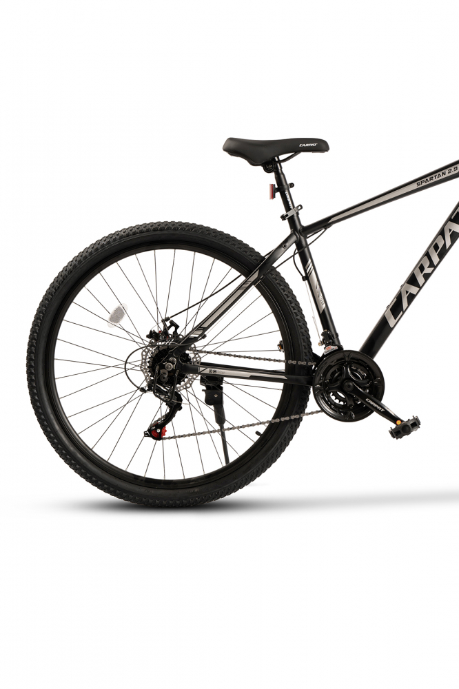 Bicicleta MTB Carpat Spartan C2999G NegruGri, roti 29 inch, cadru aluminiu, 21 viteze, echipare Shimano, frane disc mecanice, manete rotative - 3