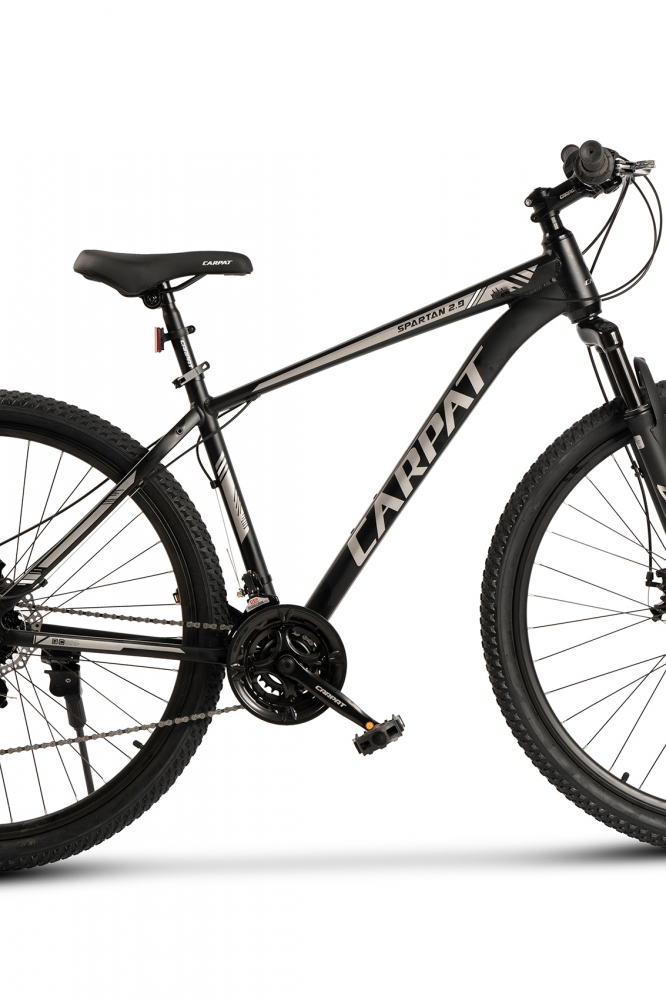 Bicicleta MTB Carpat Spartan C2999G NegruGri, roti 29 inch, cadru aluminiu, 21 viteze, echipare Shimano, frane disc mecanice, manete rotative - 4
