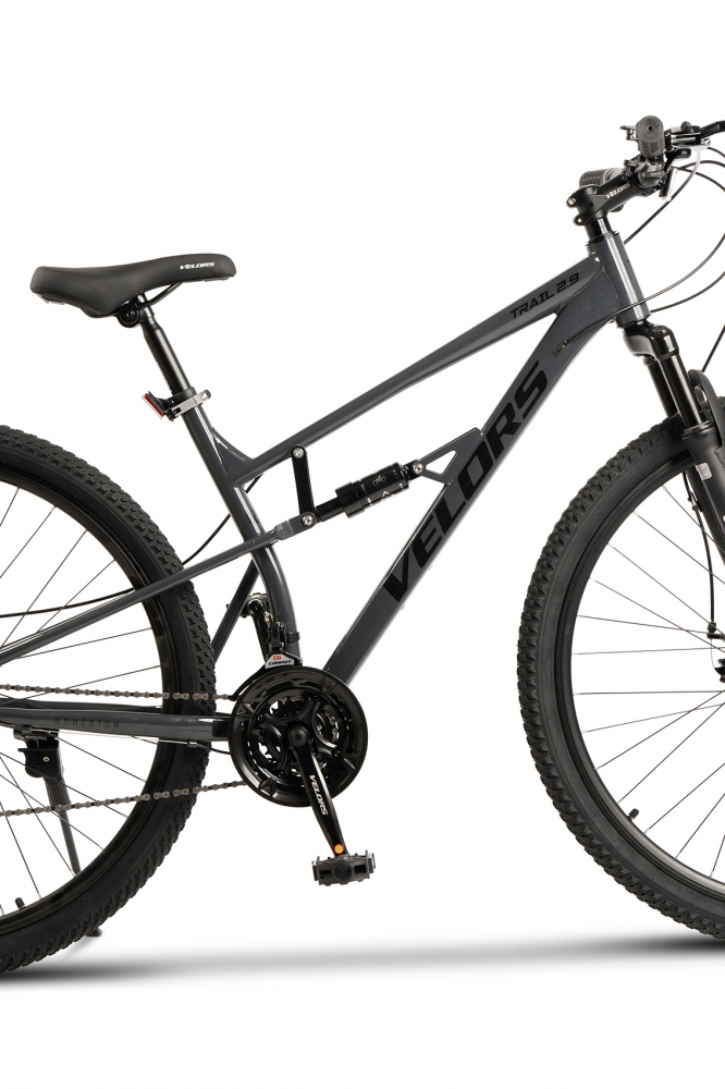 Bicicleta MTB-Full Suspension Velors Trail 2.9 V29271D GriNegru, roti 29 inch, greutate suportata 120 kg, inaltime utilizator 170-185 cm - 4