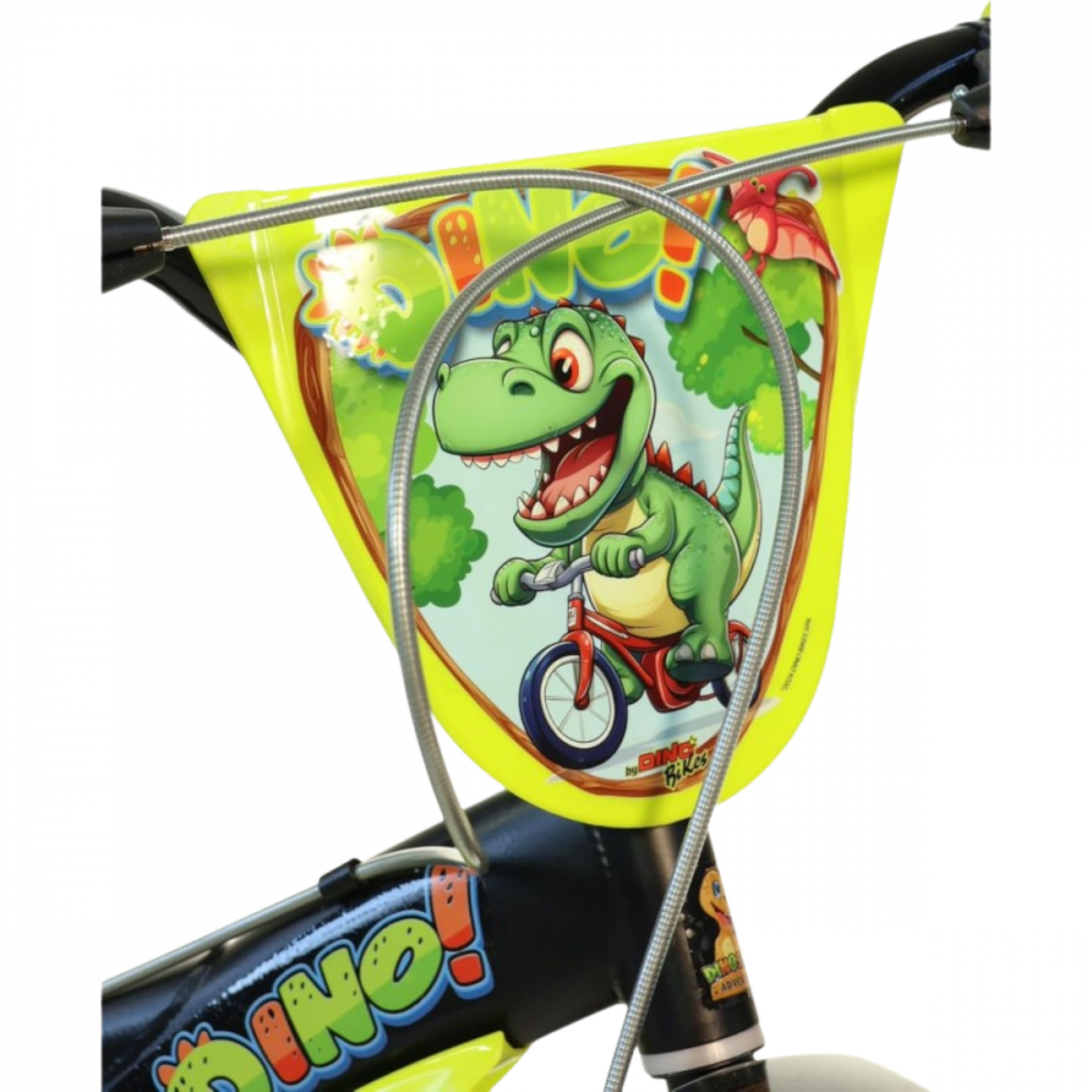 Bicicleta pentru copii Dino Bikes Aventurile dinozaurului, roti 16 inch, inaltime utilizator 107-125 cm, greutate suportata 60 kg - 1 | YEO