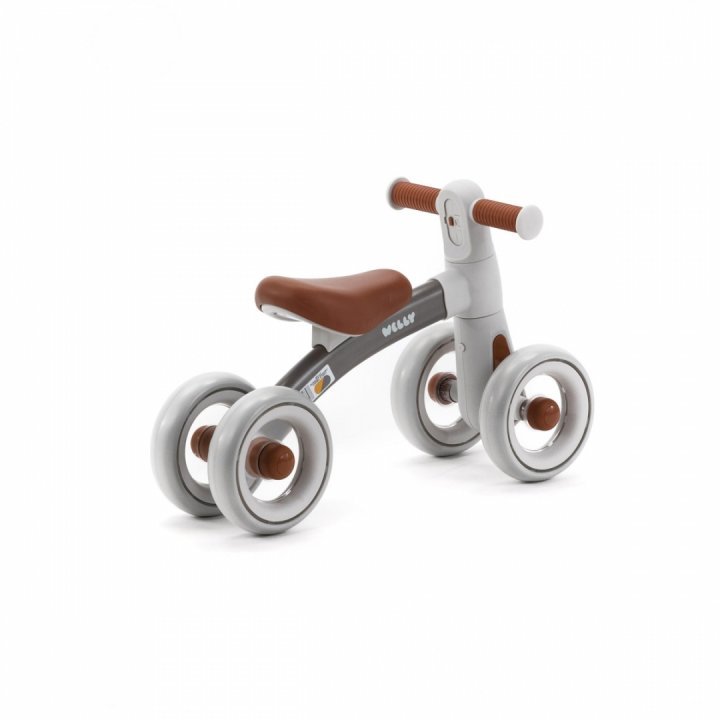 Bicicleta de echilibru pentru copii, Adamex Welly, cu 4 roti, 3 moduri de iluminare LED in ghidon, testata EN71, Caramel Grey - 1