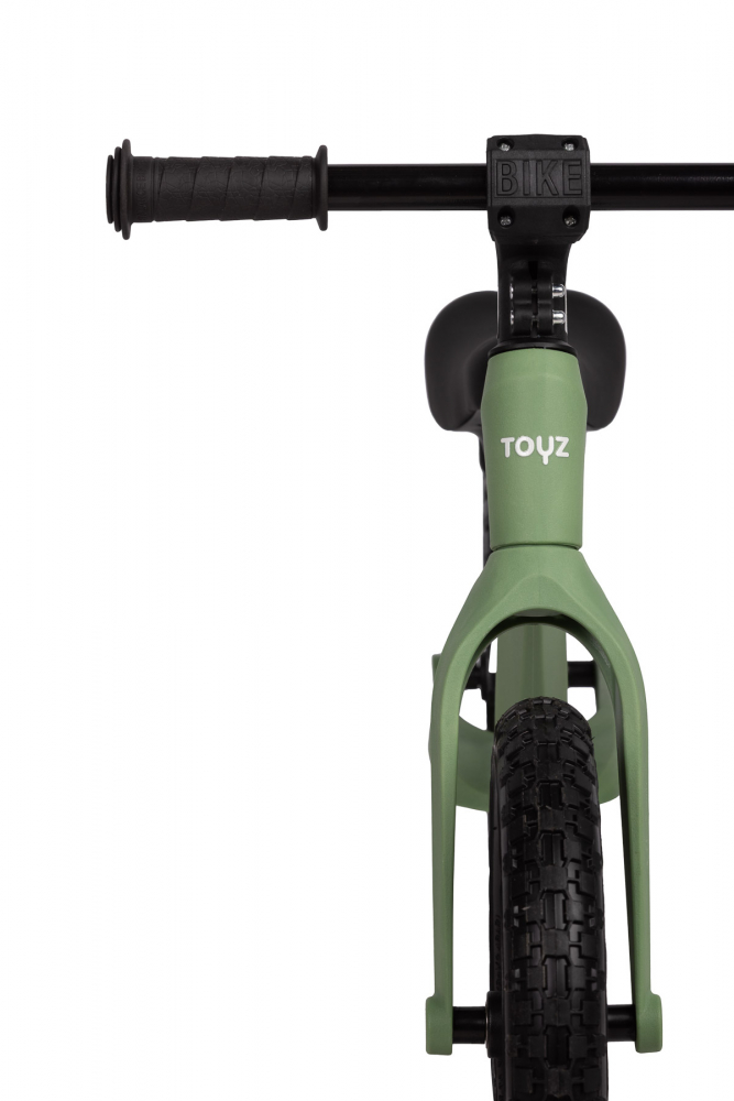 Bicicleta de echilibru fara pedale pentru copii Toyz Exter Green,Roti gonflabile,Sa confortabila din piele cu inaltime reglabila,Protectie noroi,Manere antiderapante,De la 3ani sau maxim 30kg - 3