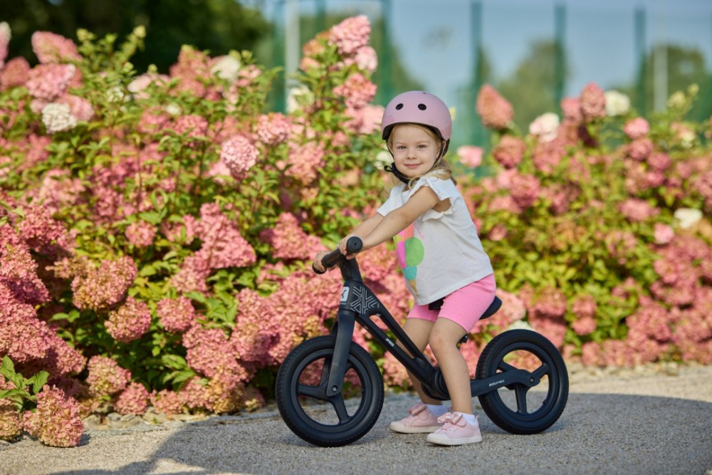 Bicicleta de echilibru pentru copii, Adamex Speed M8, pliabila, fara pedale, cu Saua reglabila si manere confortabile, 2-5 ani, pana la 35 kg, Black Onyx - 2