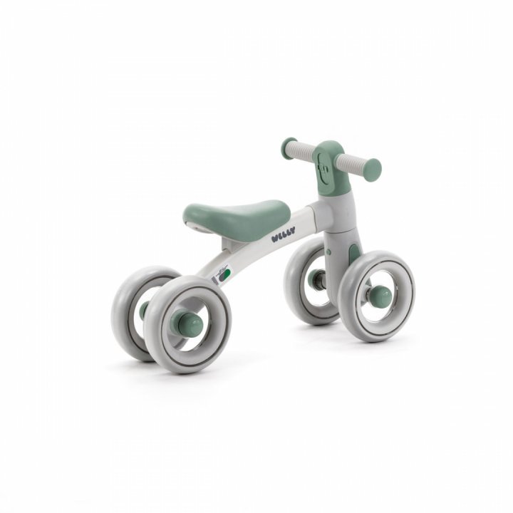 Bicicleta de echilibru pentru copii, Adamex Welly, cu 4 roti, 3 moduri de iluminare LED in ghidon, testata EN71, Grey Mint - 2