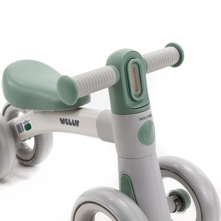 Bicicleta de echilibru pentru copii, Adamex Welly, cu 4 roti, 3 moduri de iluminare LED in ghidon, testata EN71, Grey Mint - 4