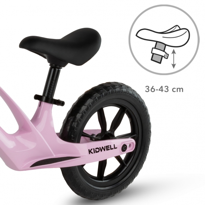 Bicicleta fara pedale, cadru magneziu, roti EVA, Kidwell Vito Roz - 3 | YEO