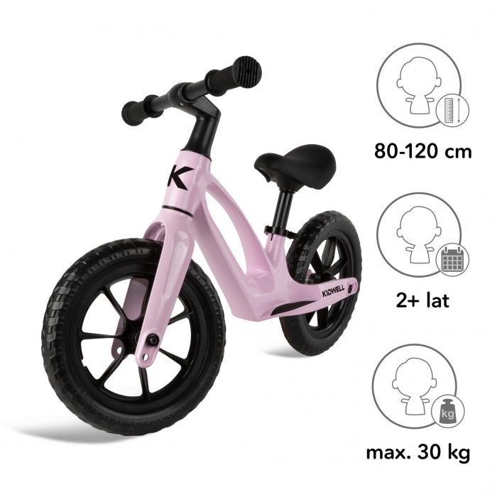 Bicicleta fara pedale, cadru magneziu, roti EVA, Kidwell Vito Roz - 4