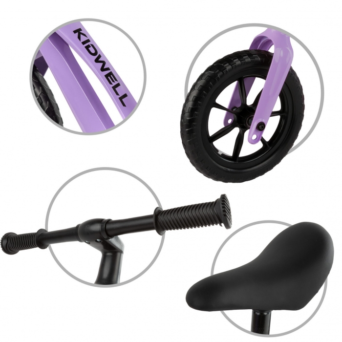 Bicicleta fara pedale, cadru magneziu, roti EVA, Kidwell Vito Violet - 2 | YEO