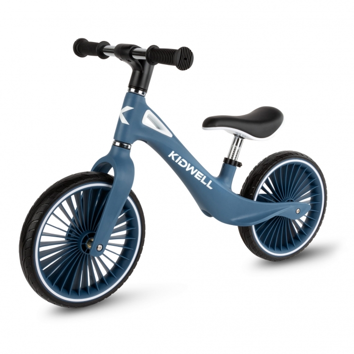 Bicicleta fara pedale, cadru nailon, roti PU, Kidwell NIX Bleumarin