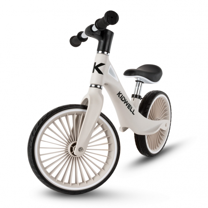 Bicicleta fara pedale, cadru nailon, roti PU, Kidwell NIX Gri