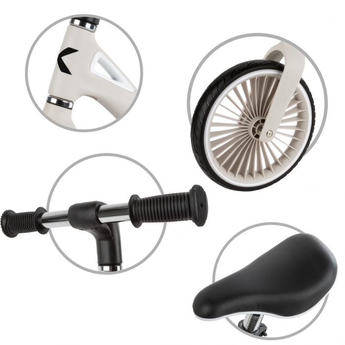 Bicicleta fara pedale, cadru nailon, roti PU, Kidwell NIX Gri - 2 | YEO