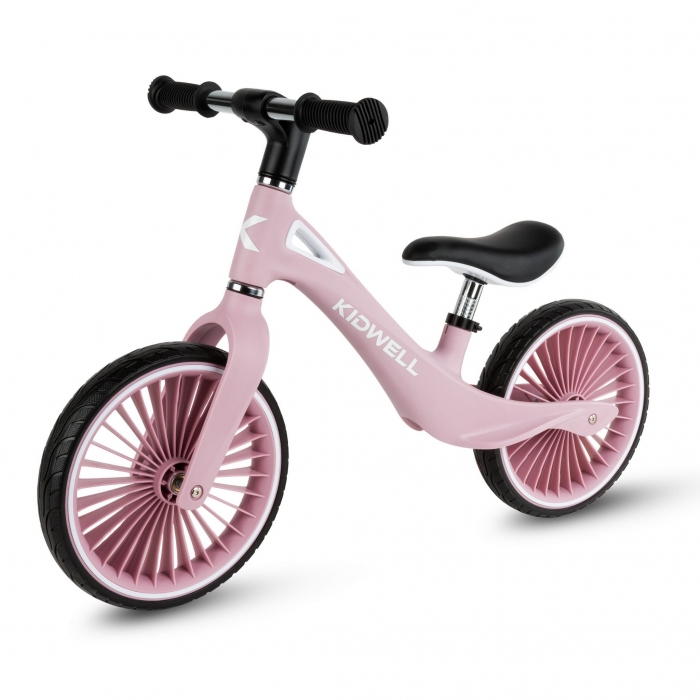 Bicicleta fara pedale, cadru nailon, roti PU, Kidwell NIX Roz