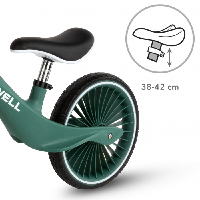 Bicicleta fara pedale, cadru nailon, roti PU, Kidwell NIX Verde - 3 | YEO