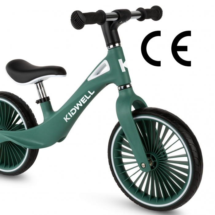 Bicicleta fara pedale, cadru nailon, roti PU, Kidwell NIX Verde - 5